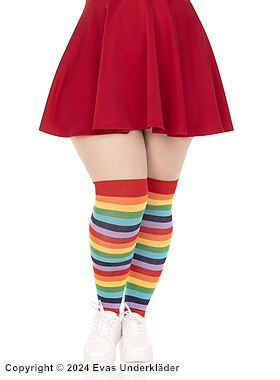 Stockings, bunte Streifen, Plus Size